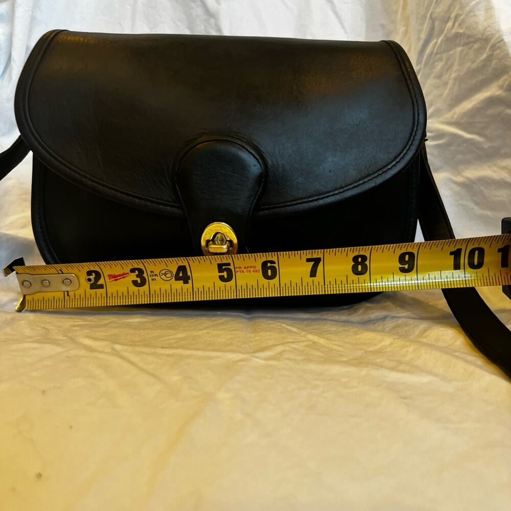 Vintage Coach Prairie Black Leather Crossbody Bag 9954 with Brass Hardware - Picture 14 of 14